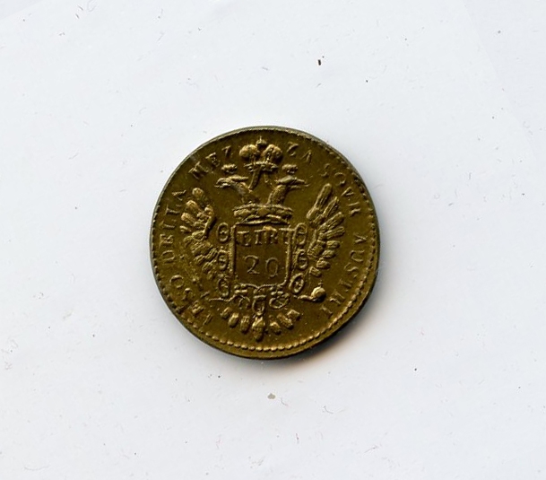 LOMBARDO-VENETO, Peso della Mezza Sovrana austriaca o 20 Lire